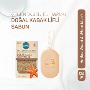 Doğal Kabak Lifli Sabun - Amber Wood & White Musk