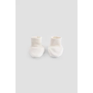 Organik Pamuk Yenidoğan Ekru Patik