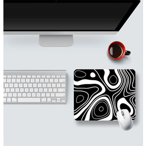 Ilyuka Black And White Topography Map 22X18CM MP382218 Ilyuka Mini Boy Gaming Mousepad Dikişsiz Kenar Kaymaz Kauçuk Taban 22X18CM