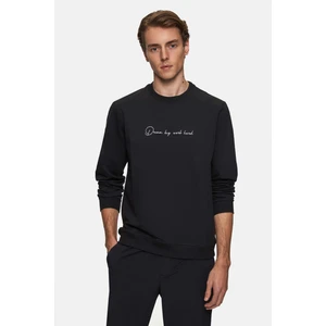 Twn Slim Fit Siyah Düz Sweatshirt