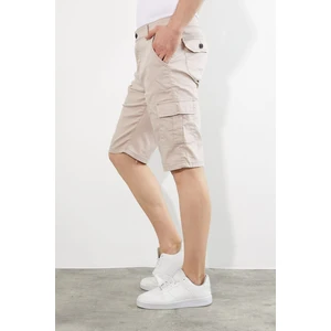 Serseri Jeans Erkek Lacivert Renk Kargo Yandan Cepli Esnek Kumaş Slim Fit Kapri Şort