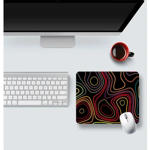 Ilyuka Colored Topography Map 22X18CM MP372218 Ilyuka Mini Boy Gaming Mousepad Dikişsiz Kenar Kaymaz Kauçuk Taban 22X18CM