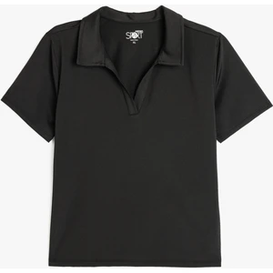 Kısa Kollu Polo Yaka Slim Fit Spor Tişört