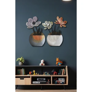 Steel Art Dec Boyanmış Çiçekler Renkli Metal Tablo