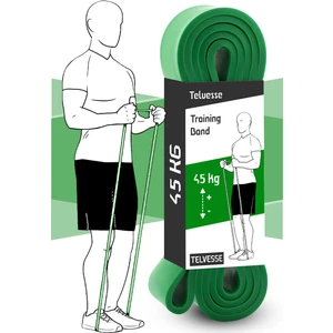 45 kg Direnç Bandı Kas Geliştirme Lastiği Fitness Pilates Cross Training Bant Yeşil - Ultra Sert