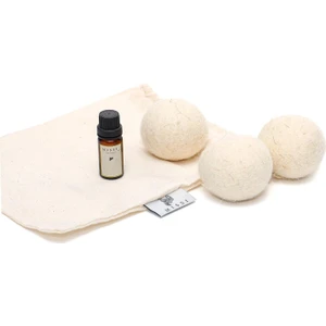 3 Adet Yün Çamaşır Kurutma Topu + 10ML Hanımeli Esansı