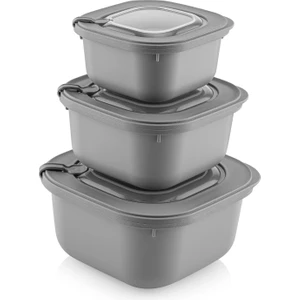 3lü Mikrodalga ve Difrize Uygun Vip Kapaklı Özel Saklama Kabı SETI(600-1100-1800 Ml)
