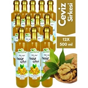 Ceviz Sirkesi 500 ml 12'li Paket - Organik Doğal Fermente