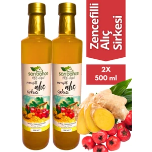 Zencefilli Alıç Sirkesi 500 ml 2'li Paket - Organik Doğal Fermente