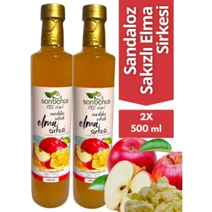 Sandaloz Sakızlı Elma Sirkesi 500 ml 2'li Paket - Organik Doğal Fermente