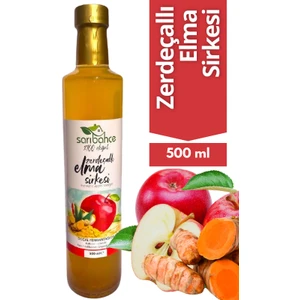 Zerdeçallı Elma Sirkesi 500 ml - Organik Doğal Fermente