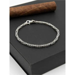 Moda Gümüş Evi 925 Ayar Gümüş Kral Zincir Bileklik