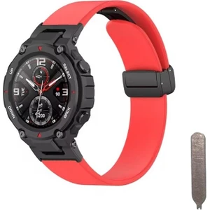 Amazfit T-Rex Pro Kordon Kayış D-Buckle Mıknatıslı Silikon 22/dbkl