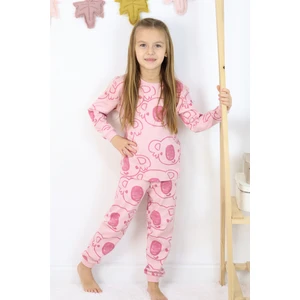 Harika Kids Kız Çocuk Orta Kalınlıkta Basic Baskılı Pijama Takımı