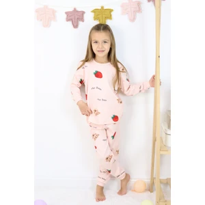 Harika Kids Kız Çocuk Orta Kalınlıkta Basic Baskılı Pijama Takımı