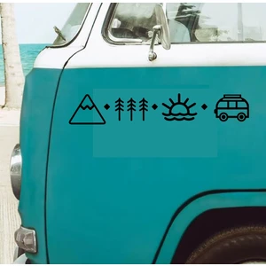 Sticker Usta Dağ Orman Sahil Güneş Kamp Sticker Araba Oto Motosiklet Karavan Etiket 02123