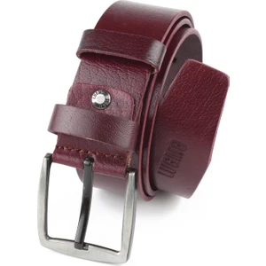 Deri Erkek Kemer Bordo 4,5 cm Lugmo