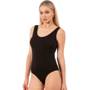 Özkan Underwear Özkan 26599 Kadın Pamuklu Modal Sıfır Kol Kalın Askılı Kancalı Çıtçıtlı Body