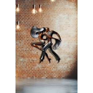 Steel Art Dec Dans Eden Çift Silüeti Metaltablo