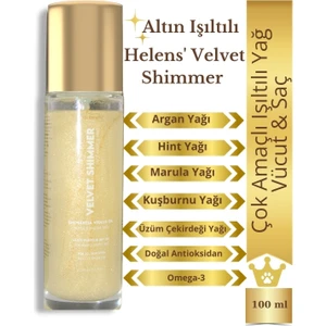 Heleniatic Cosmetic Helens' Velvet Shimmer Çok Amaçlı Parıltılı Kuru Yağ
