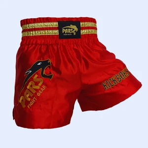 Kick Boks Şortu Nakışlı Kırmızı