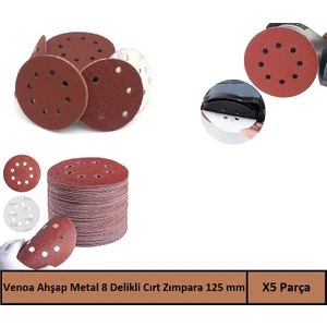 Ahşap Metal Delikli Cırt Zımpara Kağıdı 125 mm 5 Adet - 180 Kum