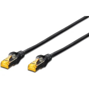 CAT 6A SFTP/PIMF (Pairs In Metal Foil) Patch Kablosu, LSZH, 0,25 metre, AWG 26, Siyah Renk