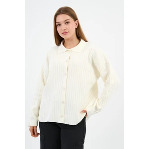 Alexander Gardi Fitilli Triko Gömlek Yaka Düğmeli Hırka (A92398-S-UST)