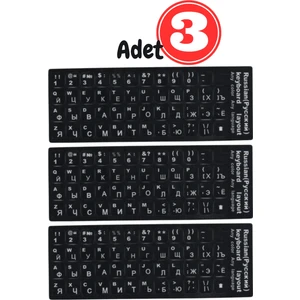 MR01 Rusça Klavye Sticker/Kaliteli Pvc-3 Adet/Rusça Ingilizce Klavye Etiketi-Rusça Pc Keyboard Sticker