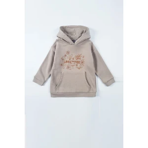 Mush Kız Çocuk Kapüşonlu Sweatshirt Bej