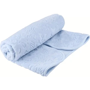 Mavi Bebek Çocuk Battaniyesi, Kabartmalı Yumuşak Mevsimlik 90 x 110 cm Örtü