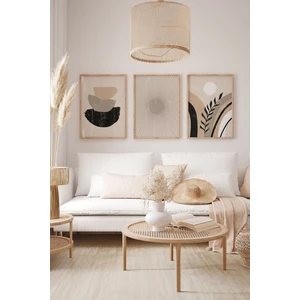 3 Parça Çerçeve Görünümlü Mdf Tablo Seti - ARTSYCLLCT38