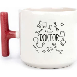 Doktor Tasarımlı Baskılı T Kupa Bardak