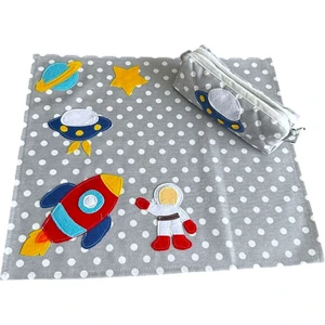 B.s.c Home Okul Peçetesi, Beslenme Örtüsü&kalemlik Astronot Keçe