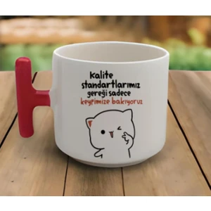 Kalite Standartlarımız Gereği  Baskılı Renkli - T Kulp Kupa