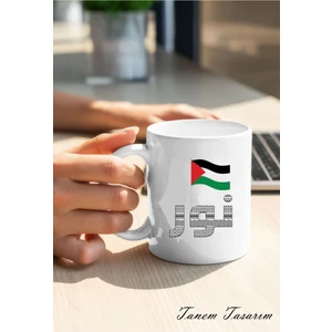 Filistin Tasarımlı Baskılı Kupa Bardak , Gazze Kupa Bardak , Küdüs Kupa Bardağı Klasik