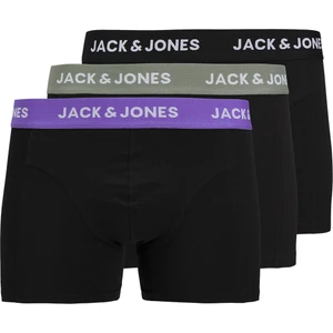 Jack & Jones Erkek Jacaxel 3'lü Boxer 12268482 Siyah