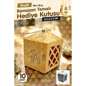 Tuğset Etiket Ramazan Temalı  Hurma Şeker Tesbih Pencereli  Kutusu 10 Adet -T1165