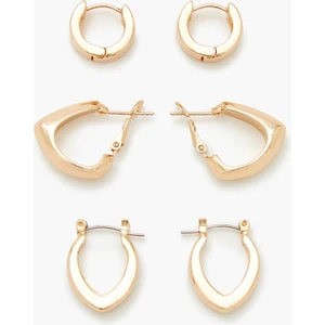 Geometrik Halka Küpe Seti