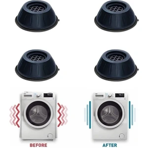 Btm Home 4lü Beyaz Eşya Makine ve Koltuk Yatak Masa Silikon Tabanlı Ses ve Yükseltici Titreşim Önleyici Ayak