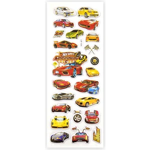 Yarış Arabaları Kabartmalı Kendinden Yapışkanlı Sticker