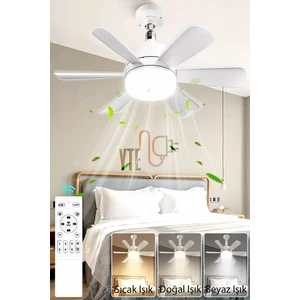 Sessiz 6 Kanatlı Dim Işıklı Uzaktan Kumandalı Işıklı Tavan Vantilatörü