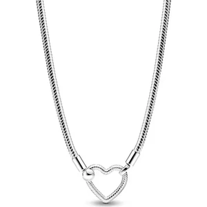 Poseidons Jewellery 925 Ayar Moments Kalp Kilitli Yılan Zincir Kolye