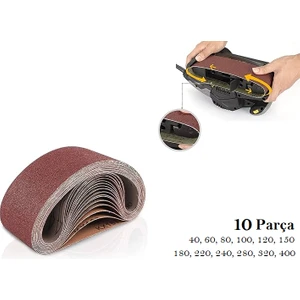 Einhell Te Bs 8540 Uyumlu Bant Zımpara Kağıdı 10 Parça