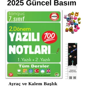 Tonguç Akademi 7. Sınıf Yazılı Notları 2. Dönem 1 ve 2. Yazılı 2025 - Uzay Araç - Kalem Başlığı
