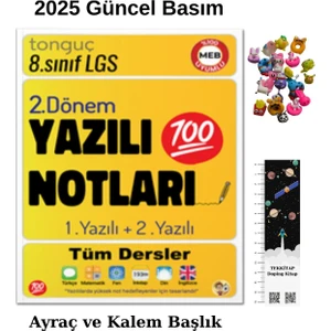 Tonguç Akademi 8. Sınıf Yazılı Notları 2. Dönem 1 ve 2. Yazılı 2025 - Uzay Ayraç - Kalem Başlığı