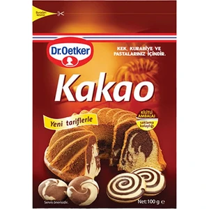 Kakao 100 g x 6 Paket | Kek, Pasta, Kurabiye ve Tatlılar İçin Toz Kakao