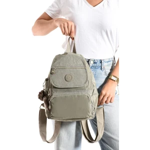 Kadın Sırt Çantası Kapaklı Model 30*25 cm Hafif Klinkır Kumaş Spor Çantası Günlük Bayan Çantası