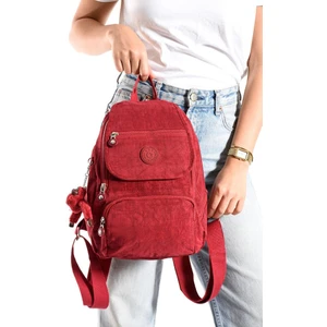 Kadın Sırt Çantası Kapaklı Model 30*25 cm Hafif Klinkır Kumaş Spor Çantası Günlük Bayan Çantası