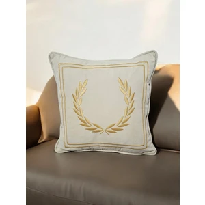 Nakış Home Design Nakış Işlemeli Biyeli Başak Desen Kırlent Kılıfı